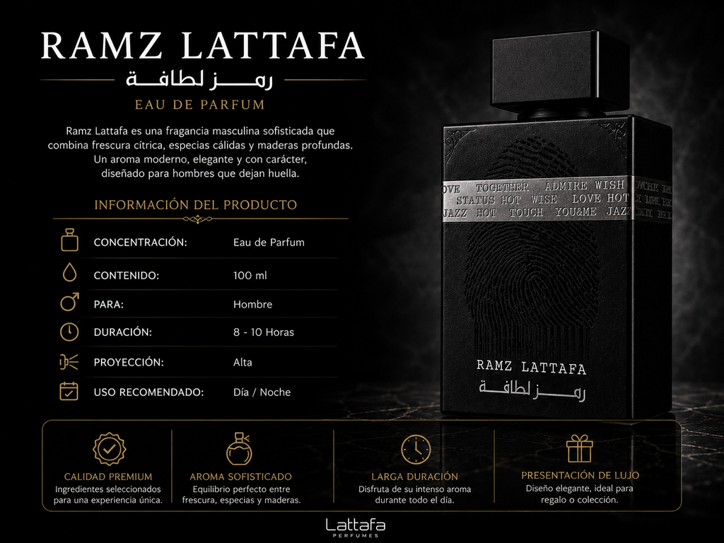 Lattafa Ramz Silver Eau de Parfum 100ml